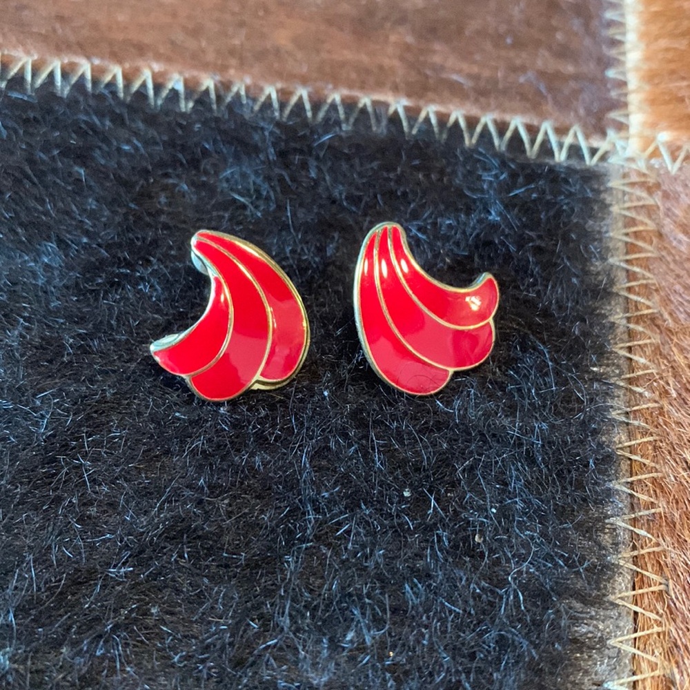 Vintage Red Earrings